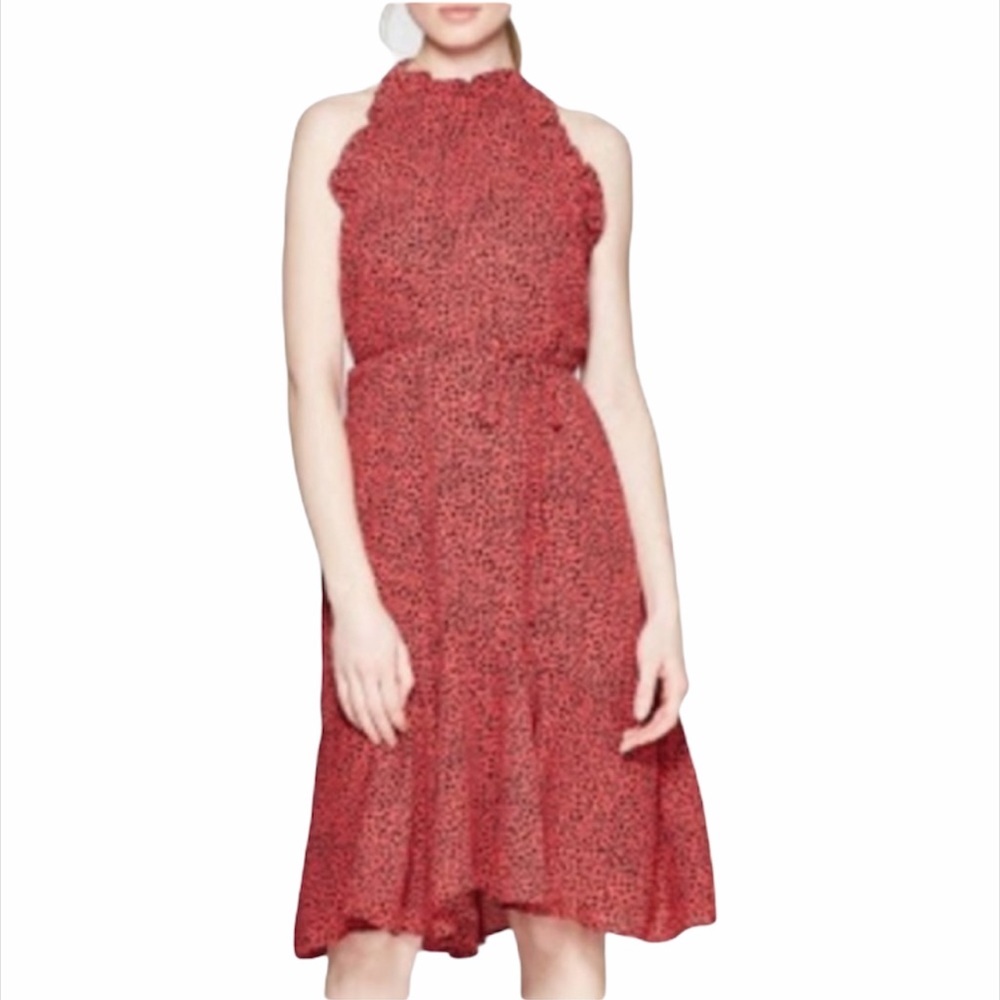 Who What Wear Baby Leopard Red Ruffle Dress Size XL